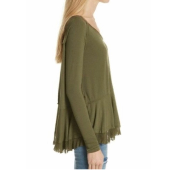 WE THE FREE Ribbed Boho Swing Blouse Size S - Picture 3 of 11